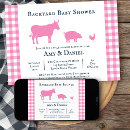 Search for bbq baby girl shower invitations Gingham