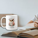 Search for pink owl mugs Illustration