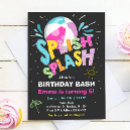 Search for swimsuit birthday invitations Splish splash