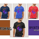 Search for orange fish clothing blue