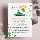 Search for four leaf clover invitations Gold