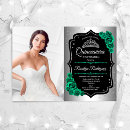 Search for green and black quinceanera invitations For her