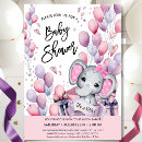 Search for star baby girl shower invitations Elephant