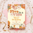Search for five is a vibe birthday invitations Flowers