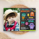 Search for little monster birthday invitations Boys
