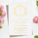 Search for gilded wedding invitations White