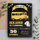 Search for school bus invitations Chalkboard
