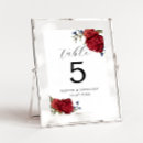 Search for burgundy navy floral wedding table cards Modern