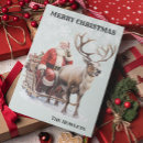 Search for vintage reindeer cards Santa
