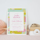 Search for pink and blue baby shower invitations Modern