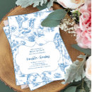 Search for toile bridal shower invitations Blue and white