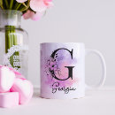 Search for alphabet letter g mugs Floral