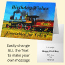 Search for model trains cards For him