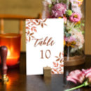 Search for fall leaves numbers table table cards Terracotta