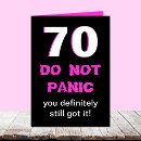 Search for 70th for women birthday cards Seventieth