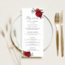 Search for burgundy dinner party wedding menus Watercolor