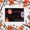 Search for little monster baby shower invitations Purple