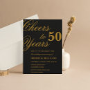 Search for gold and black 50th anniversary invitations Classic