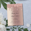 Search for pink rose gold blush sparkly drips invitations Trendy