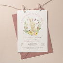 Search for bunny baby girl shower invitations Watercolor floral