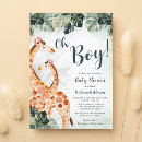 Search for giraffe baby boy shower invitations Modern