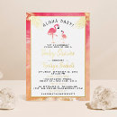 Search for flamingo luau invitations Watercolor