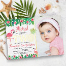 Search for watercolor flamingo birthday invitations Summer