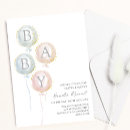 Search for pink blue balloon gender reveal invitations Watercolor