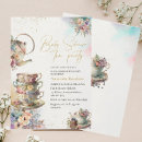 Search for pink and gold tea party invitations Flowers