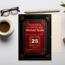 Search for red gold office party invitations Business