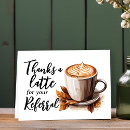 Search for business referral thank you cards Thanks a latte