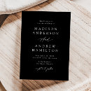 Search for black and white wedding invitations simple