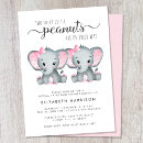 Search for twin elephant baby shower invitations Simple