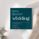 Search for square teal wedding invitations Simple