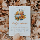 Search for blue and orange baby shower invitations Little pumpkin