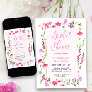 Search for feminine bridal shower invitations Pink