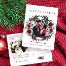 Search for christmas wedding announcement cards Burgundy