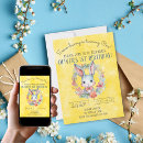Search for some bunny is turning one 1st birthday invitations Rabbit
