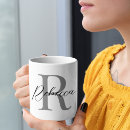 Search for unusual mugs Typography monogram
