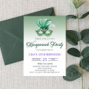 Search for masquerade mask birthday invitations Ball