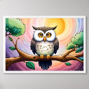 Search for cute owls posters Colorful