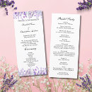 Search for lavender wedding programs Botanical