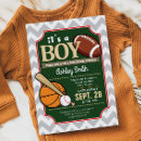 Search for sports baby shower invitations For kids