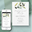 Search for greenery engagement party invitations Modern