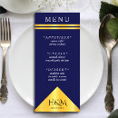 Search for blue and gold wedding menus Geometric