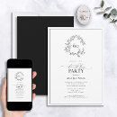 Search for white 60th birthday invitations Black and white