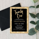 Search for foil 21st birthday invitations Gold