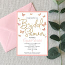 Search for pink and gold bridal shower invitations Butterfly