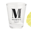 Search for monogram shot glasses Bridal shower