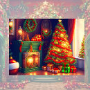 Search for christmas fireplace posters Vintage
